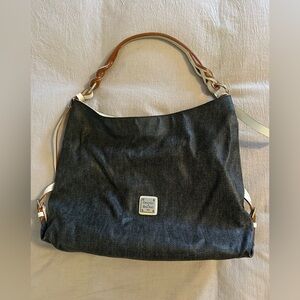 Dooney & Bourke Black and Tan Shoulder Bag